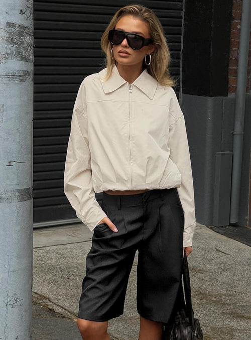 Call You Up Bomber Jacket Sand