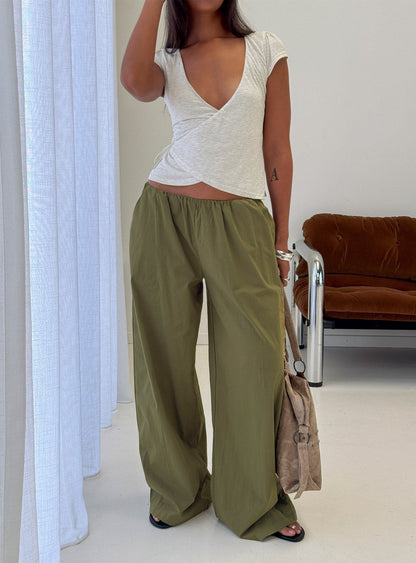 Lunea Concealed Waistband Pants Khaki