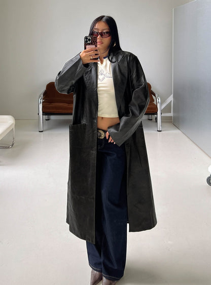 Olsen Coat Washed Onyx