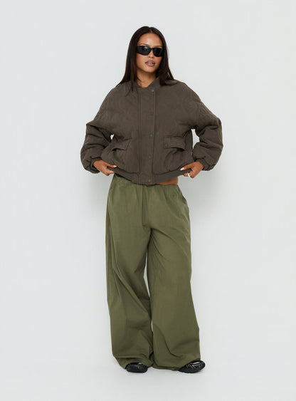 Stick Season Quilted Jacket Khaki