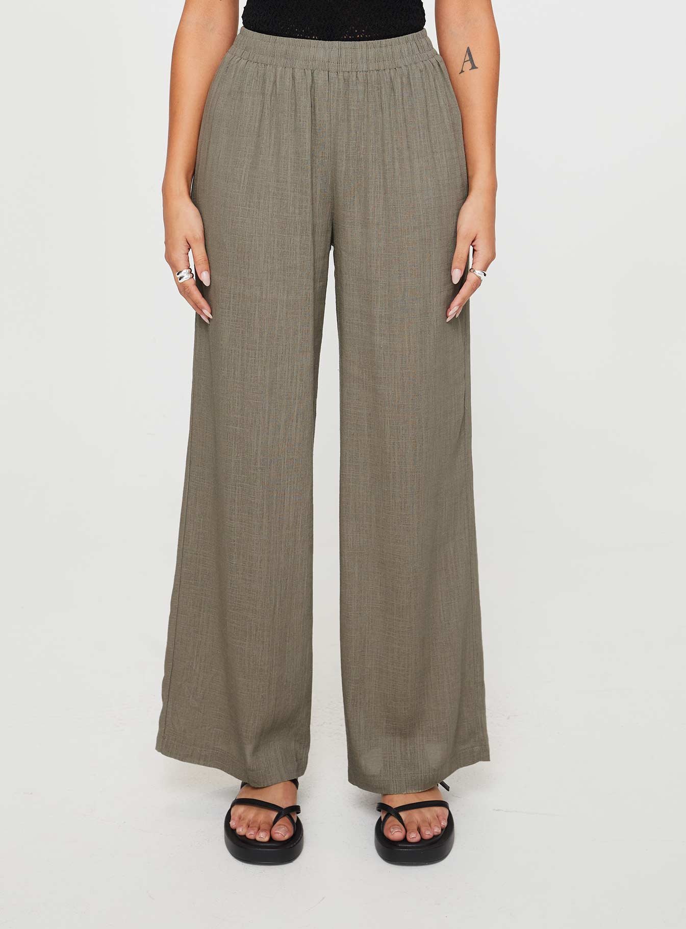Louis Linen Blend Pants Sage