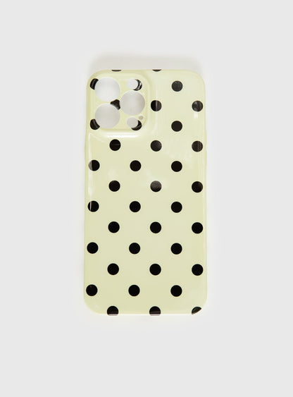 Milda iPhone Case Butter / Brown Polka