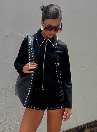 Houdini Eyelet Mini Short Black
