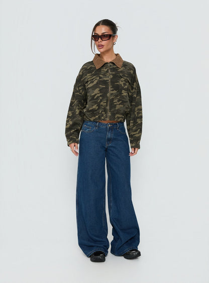 Ramix Oversized Bomber Jacket Camo