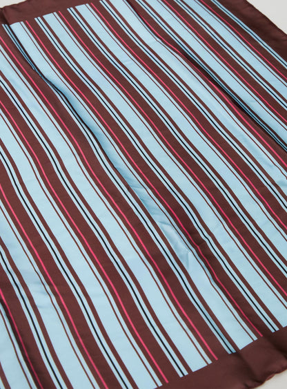 Hyacinthe Scarf Brown / Blue Stripe