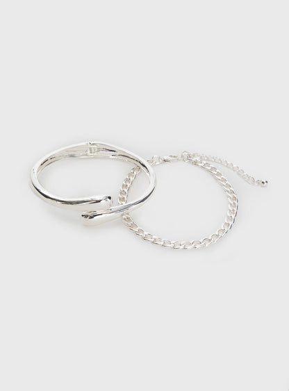 Elle Bracelet Set Silver