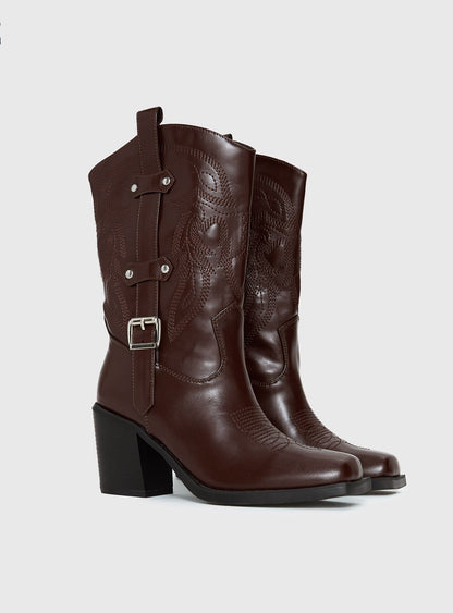 Cypress Western Boots Brown