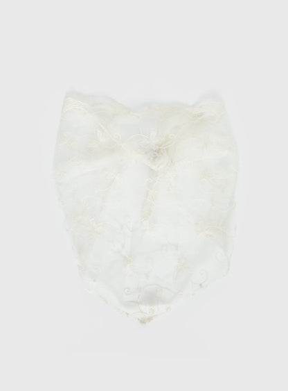 Brigette Lace Bandana White