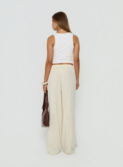 Grazia Pants Cream / Red