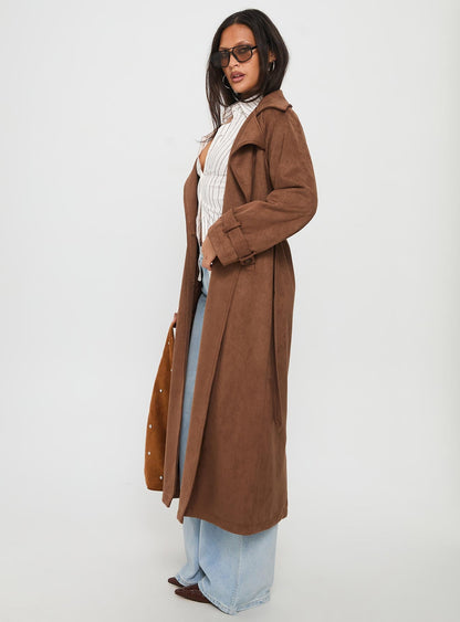 Rectify Trench Coat Brown