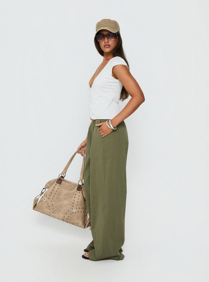Lunea Concealed Waistband Pants Khaki