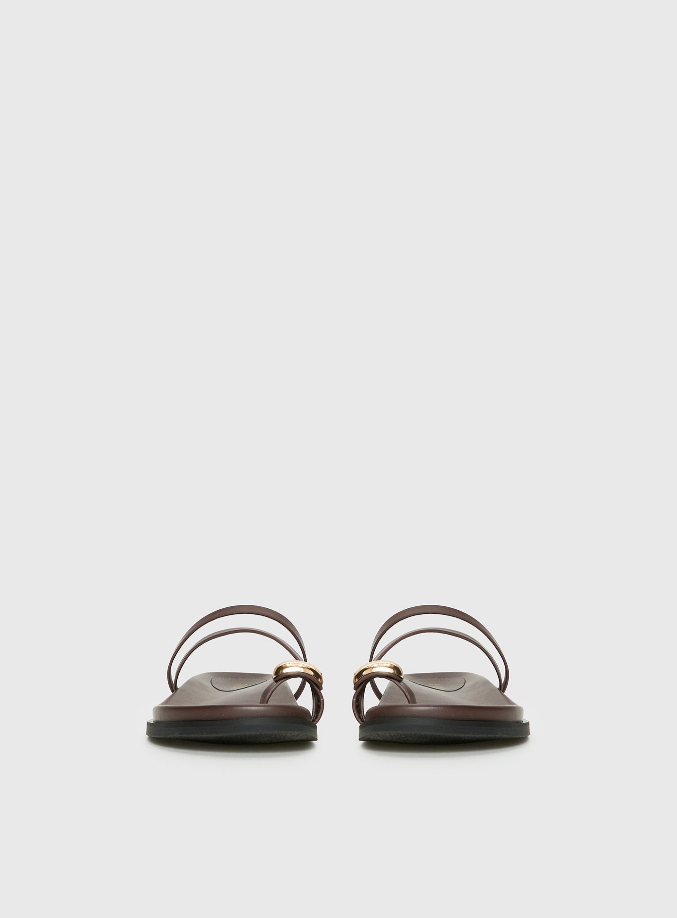 Therapy Alba Hardware Detail Sandals Chocolate