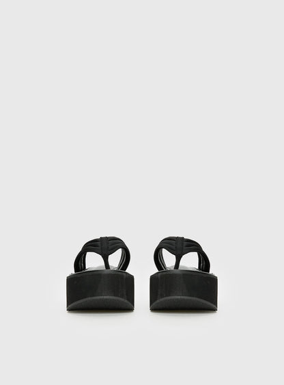 Therapy Bri Platform Thong Sandals Black
