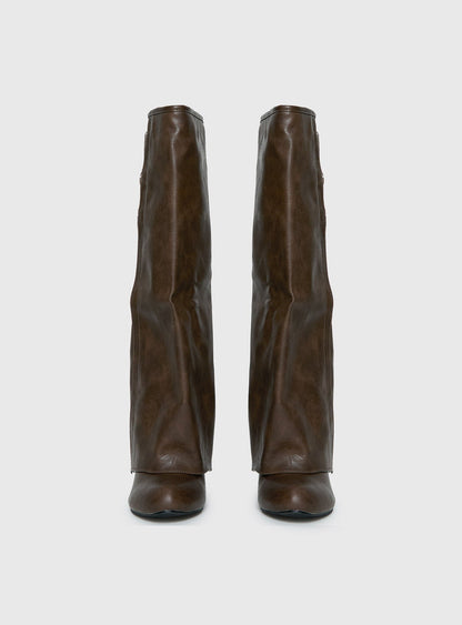 Ritz Knee High Boots Brown