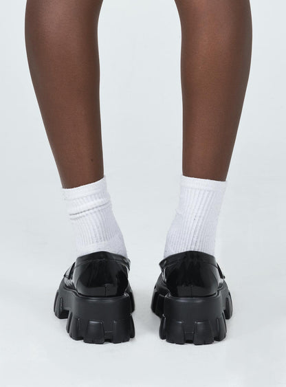 Penny Lane Loafers Black High Shine