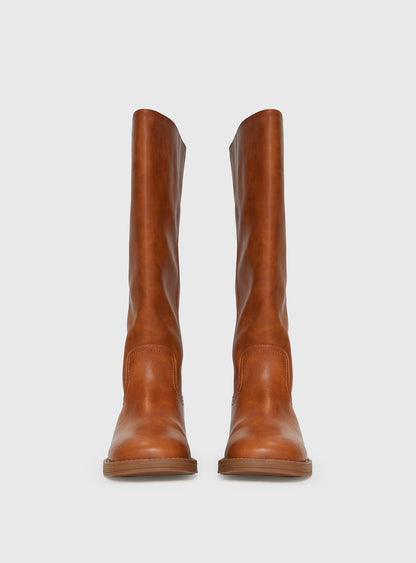 Madisson Knee High Boots Brown