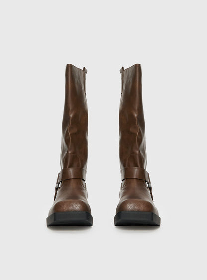 Wrecked Western Boots Brown