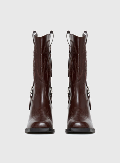 Cypress Western Boots Brown