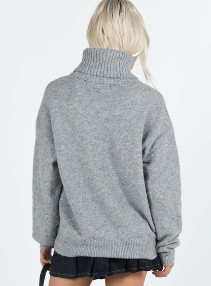 Oswin Turtleneck Sweater Grey