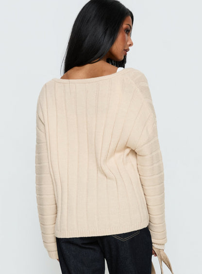 Main Thing Knit Sweater Beige