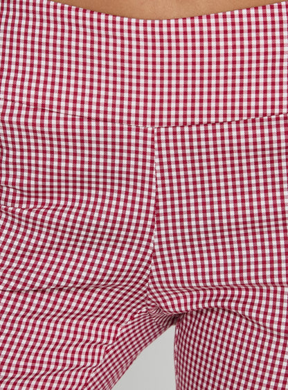 Rossie Capri Pants Red Gingham