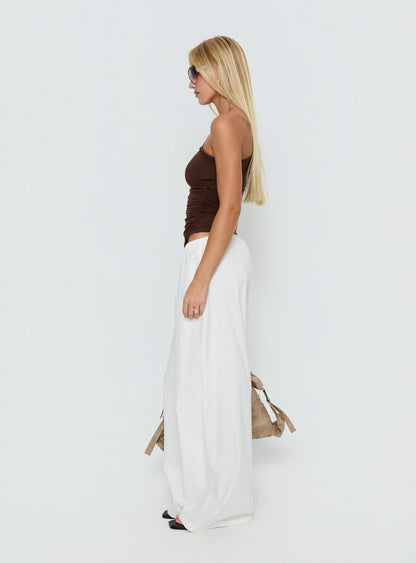 Lunea Concealed Waistband Pants White Tall