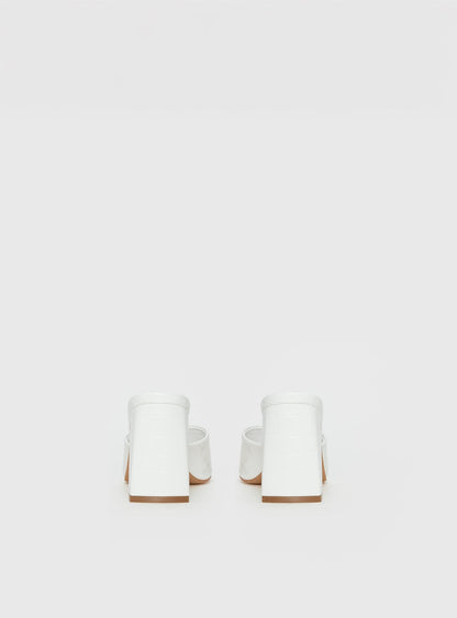 Sunset Boulevard Heels White