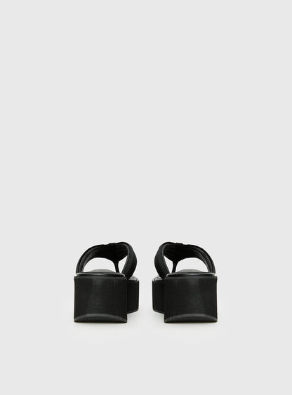 Therapy Bri Platform Thong Sandals Black