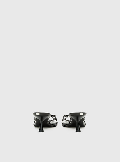For The Rush Kitten Heels Black Polka