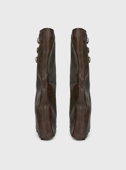 Ritz Knee High Boots Brown