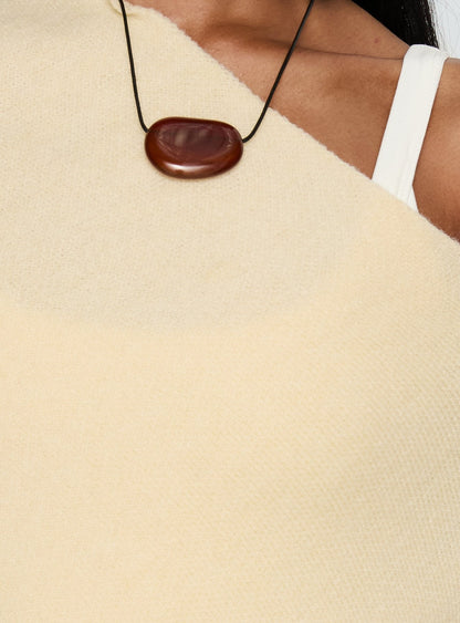 Rouse Off Shoulder Heavy Knit Poncho Cream