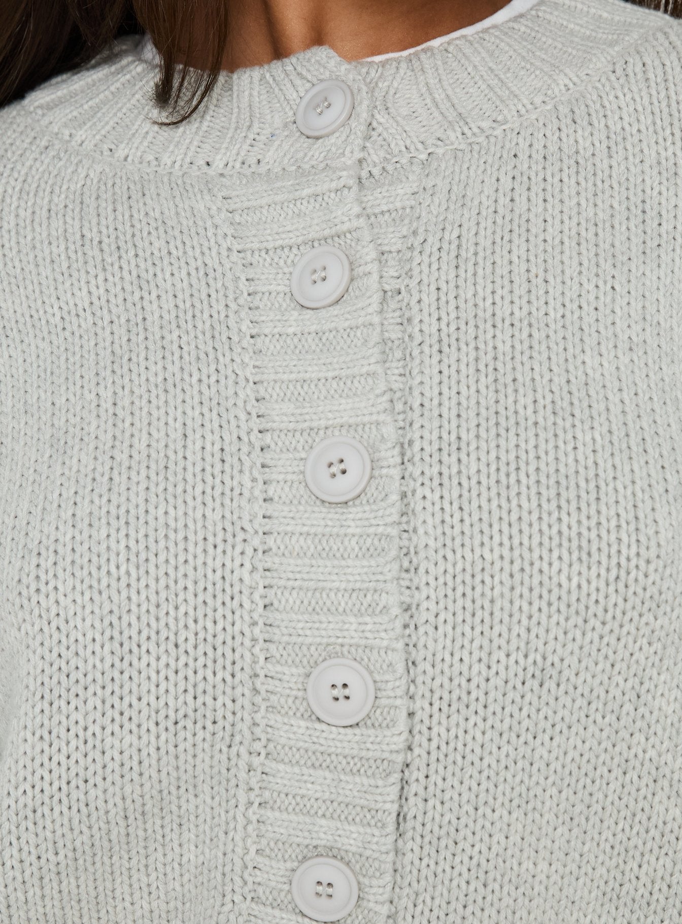 Edern Cardigan Light Grey Marle