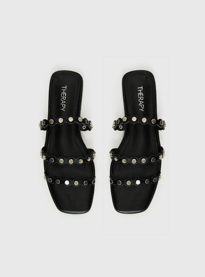 Therapy Gunner Stud Slides Black