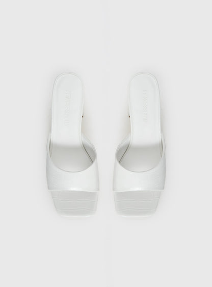 Sunset Boulevard Heels White