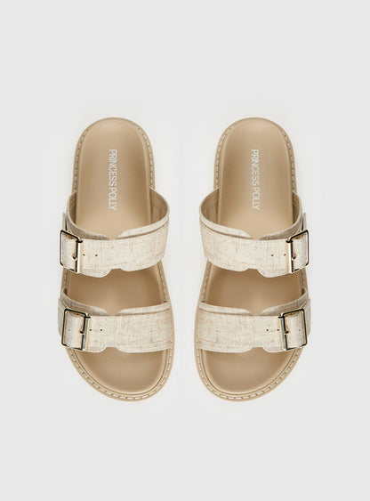 Roxxie Sandals Beige Linen