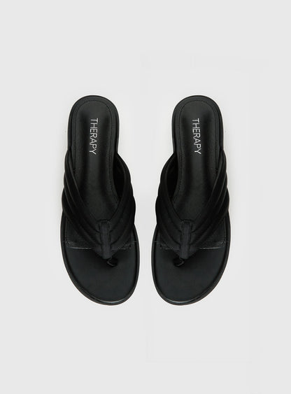 Therapy Bri Platform Thong Sandals Black
