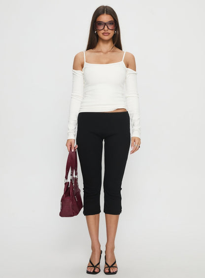 Baseline Rib Capri Pants Black Petite