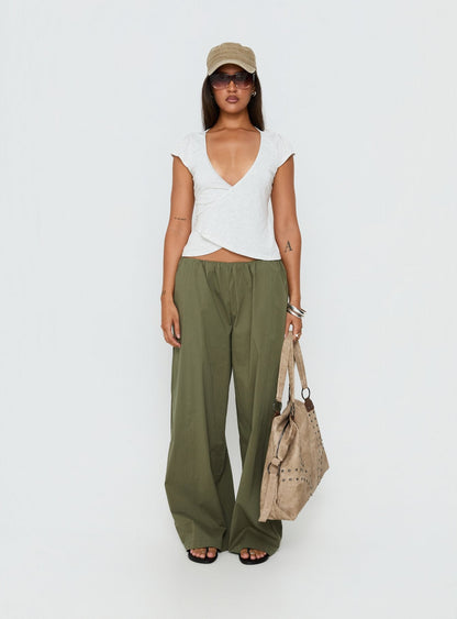 Lunea Concealed Waistband Pants Khaki