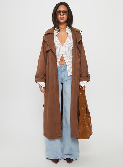 Rectify Trench Coat Brown