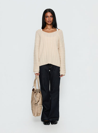 Main Thing Knit Sweater Beige