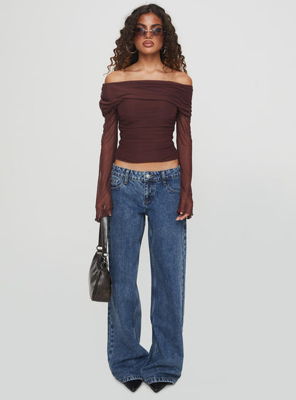 Ellanor Low Rise Slouch Denim Jean Mid Blue