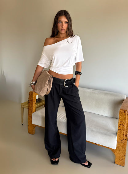 Two Lovers Low Rise Pants Black Petite
