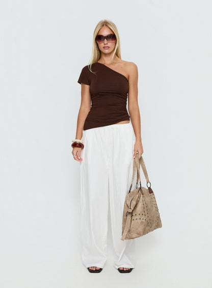 Lunea Concealed Waistband Pants White Tall