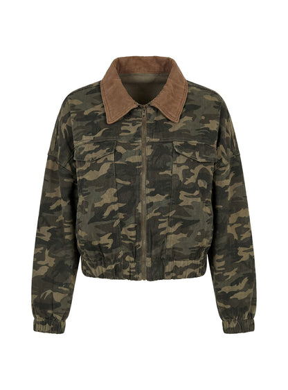 Ramix Oversized Bomber Jacket Camo