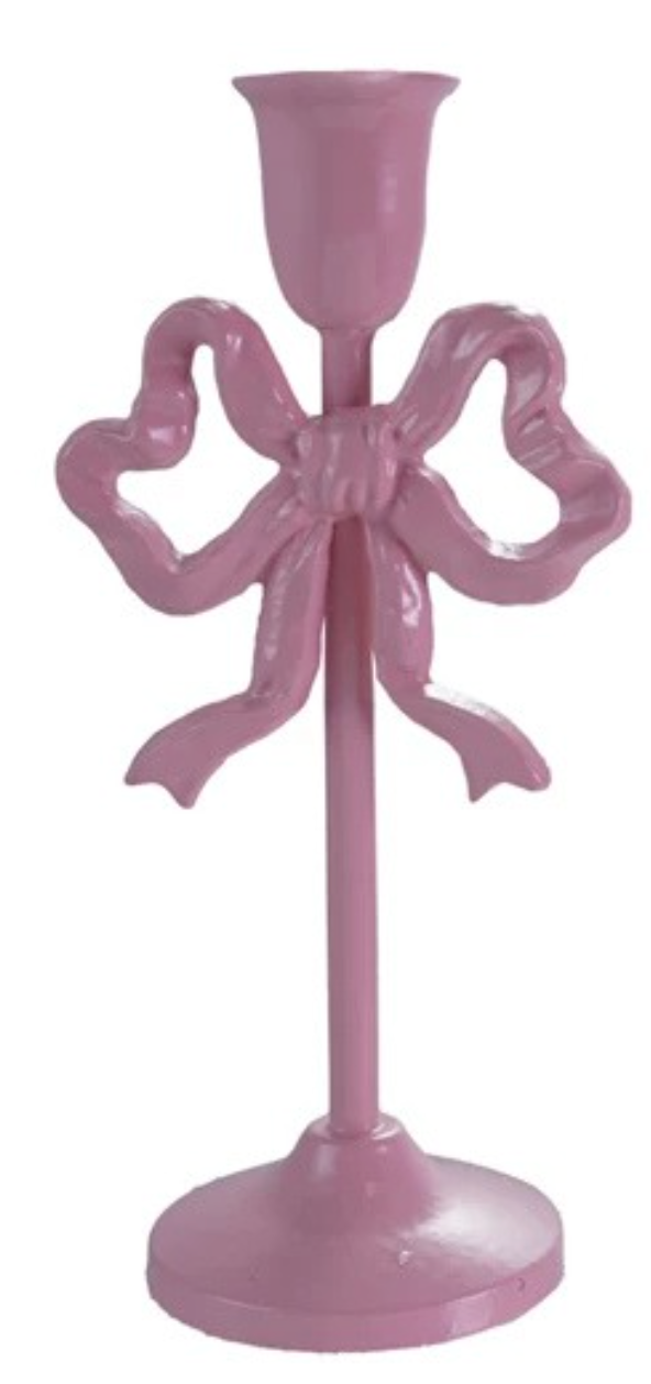 Cast Iron Bow Taper Holder, 2 Colors