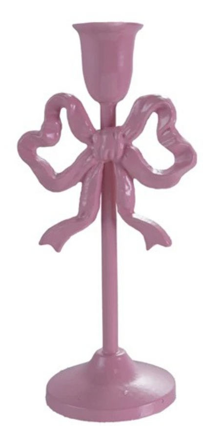 Cast Iron Bow Taper Holder, 2 Colors