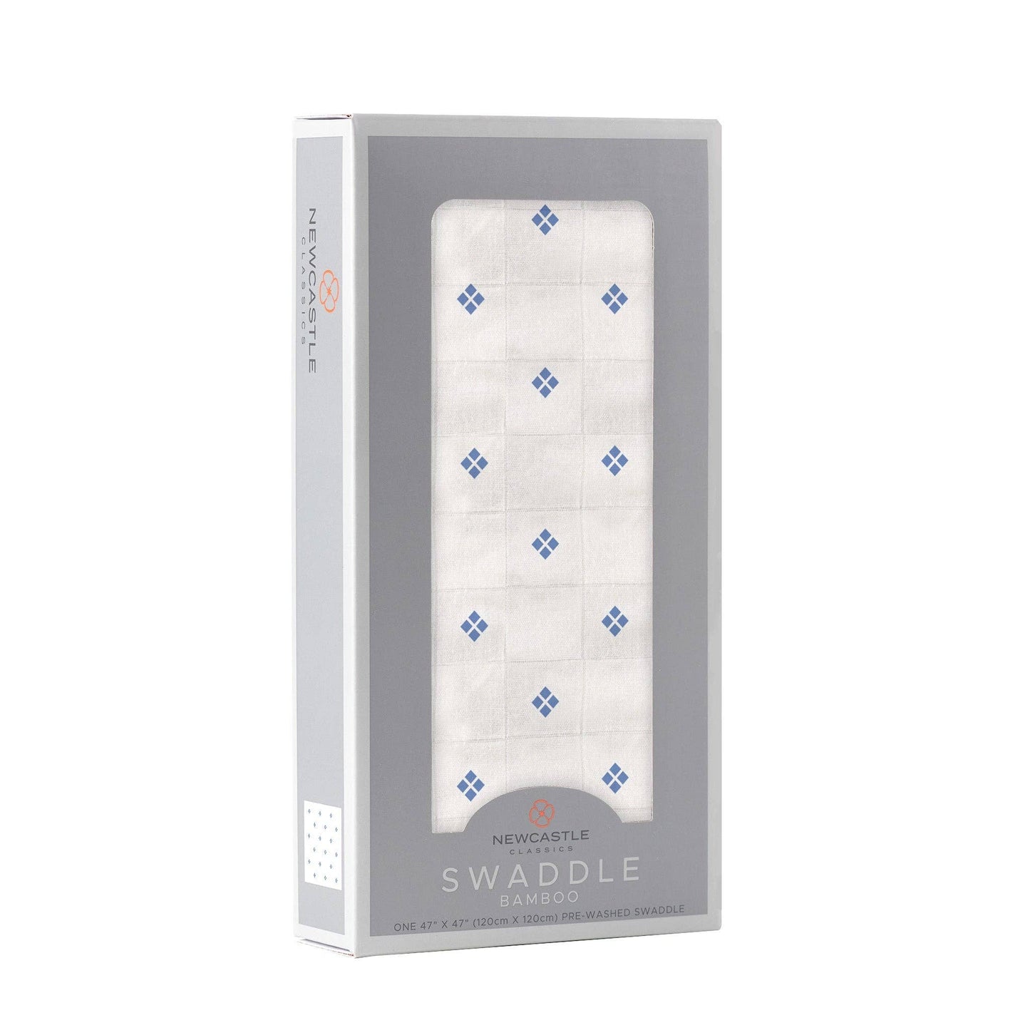 BABY - Periwinkle Diamond Polka Dot Swaddle