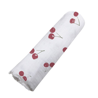 BABY - Sweetheart Cherry Bamboo Swaddle