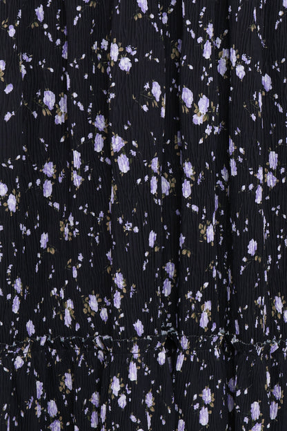 Adeline Maxi Dress - Black Floral
