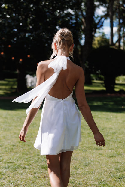 Anya Tulle Mini Dress - White